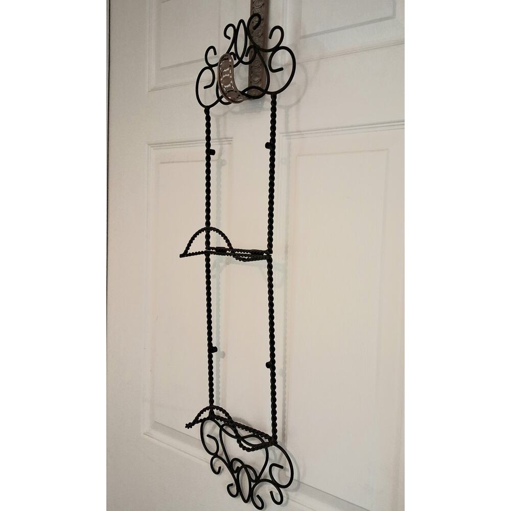 Plate Rack Wall Mount Display Rack Plate Holder 2 Plates Folds-See photo